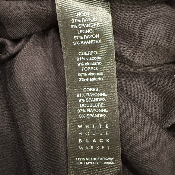 White House Black Market Maxi Dress Size XS Black Striped Tie Back NWT - Picture 10 of 13